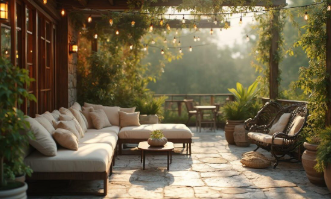 photo de la terasse équipée